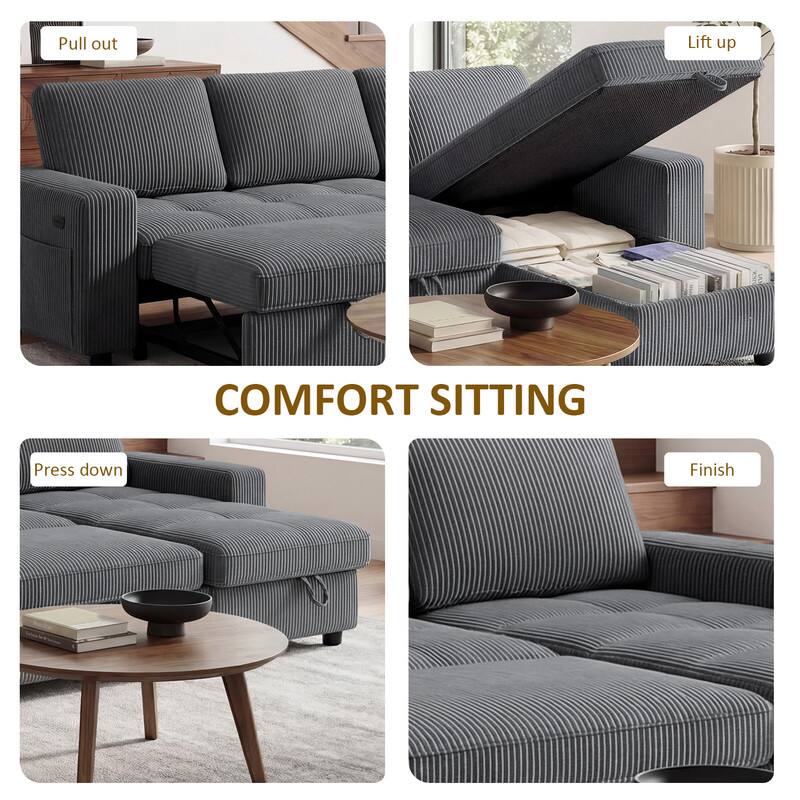 Pull out  
Lift up  
Press down  
Finish  

COMFORT SITTING