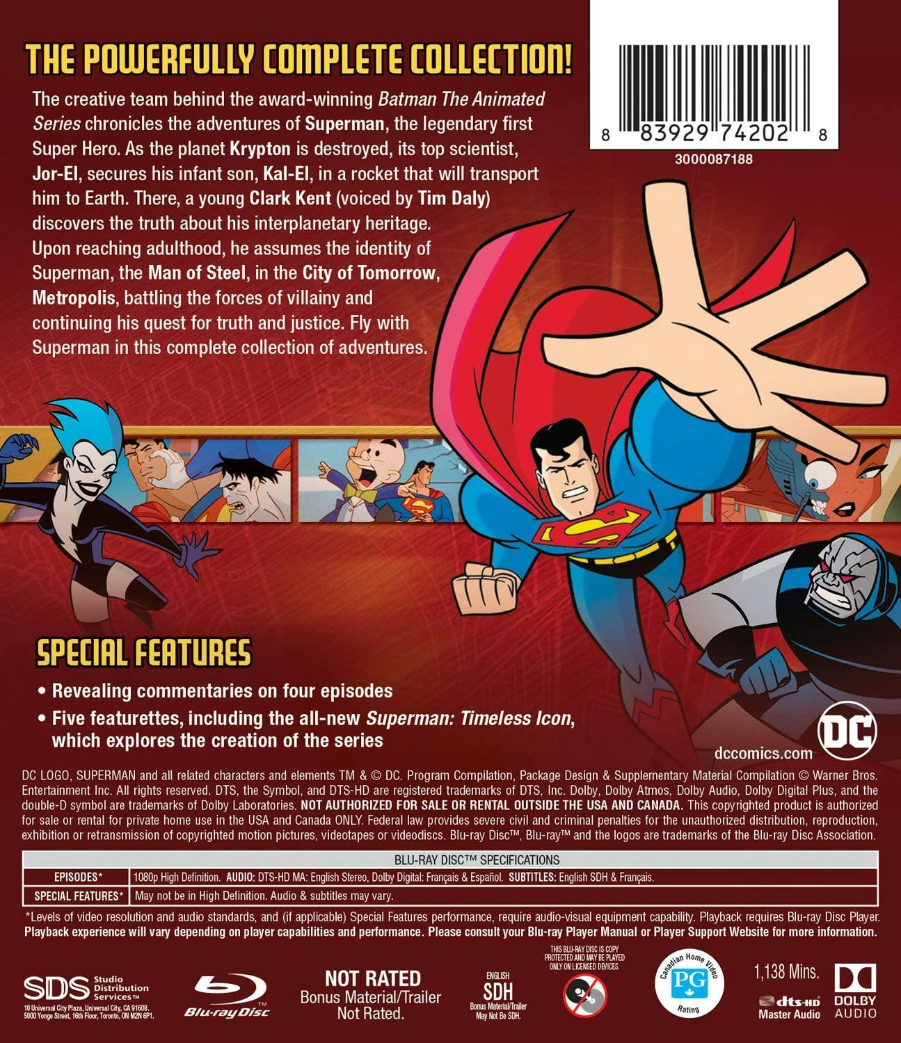 Back. Superman: The Complete Animated Series (Box Set) [Blu-ray].