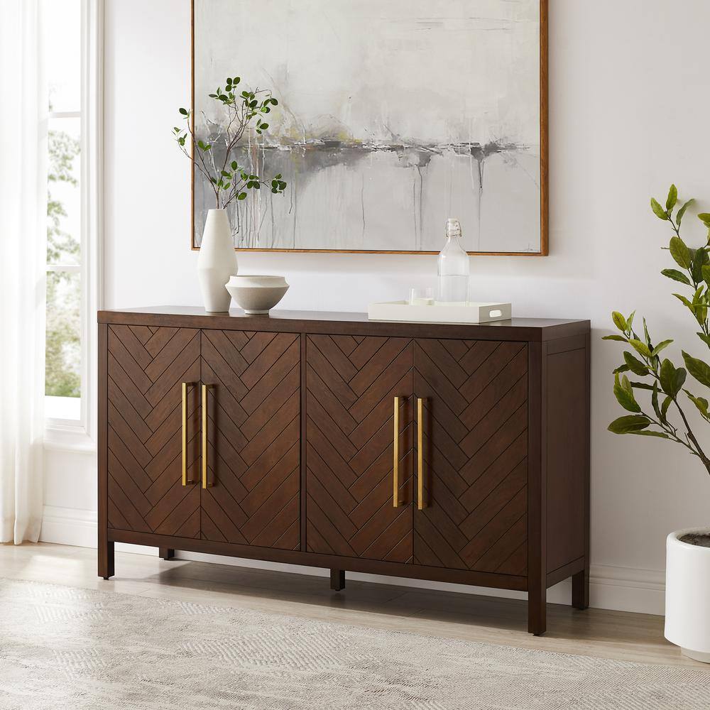 Alt View 9. Crosley Furniture - Darcy Sideboard - Dark Brown.