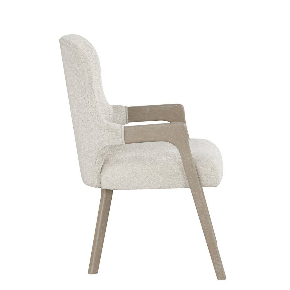 Alt View 1. New Classic Furniture - Gwendolyn Wood Dining Arm Chair in Taupe (Set of 2) - Taupe.
