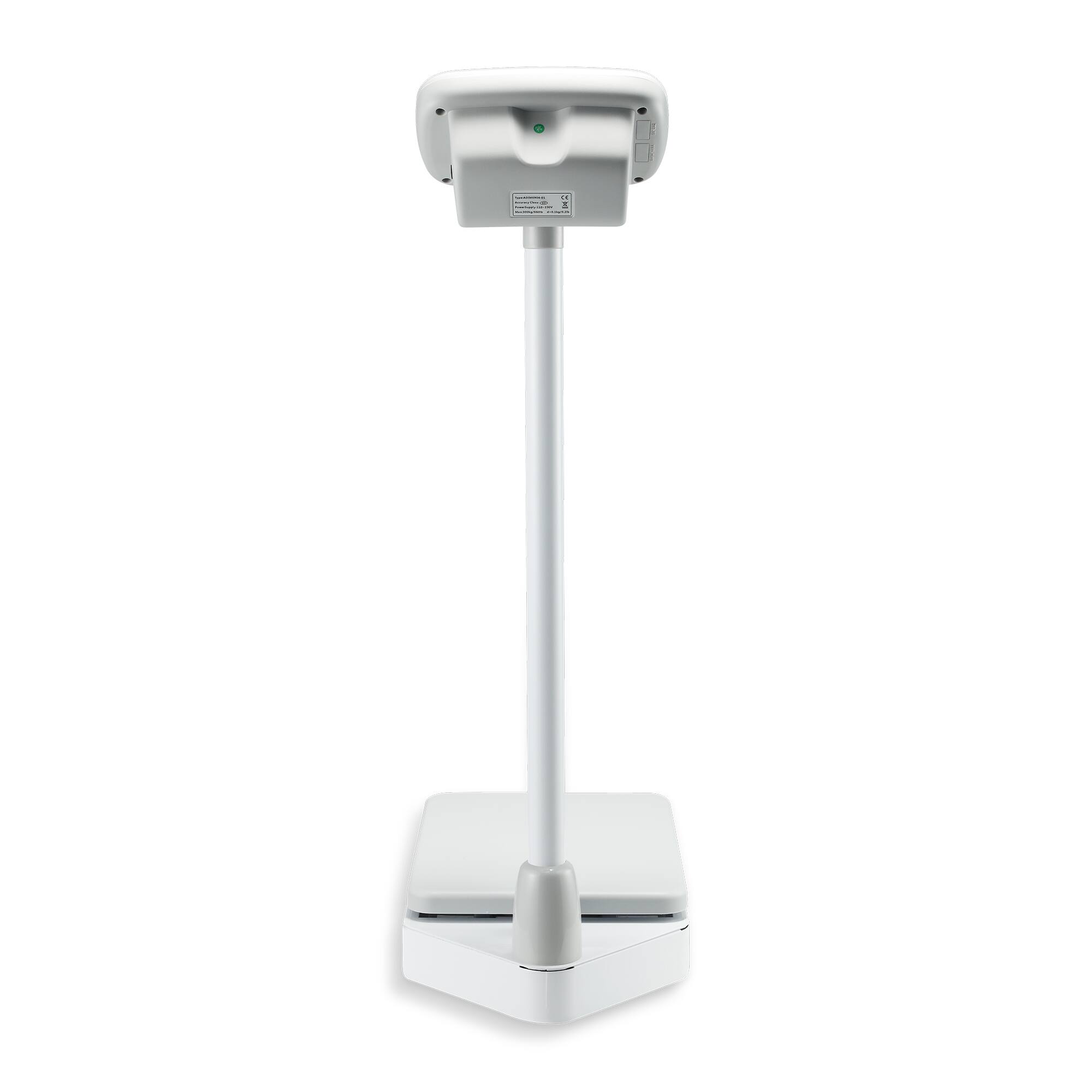 Back. Viva Comfort - ME904 Series Scale, Digital Physician Scale with Height Rod and BMI Display - White.