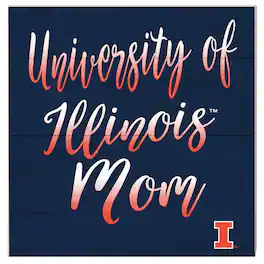Jardine - Illinois Fighting Illini 10'' x 10'' Mom Plaque - Navy