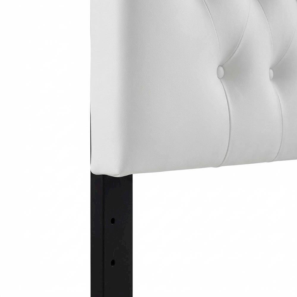 Back. FurniFact - Wood Full Headboard with Solid Construction and Easy Wall Mount Design - Brown.