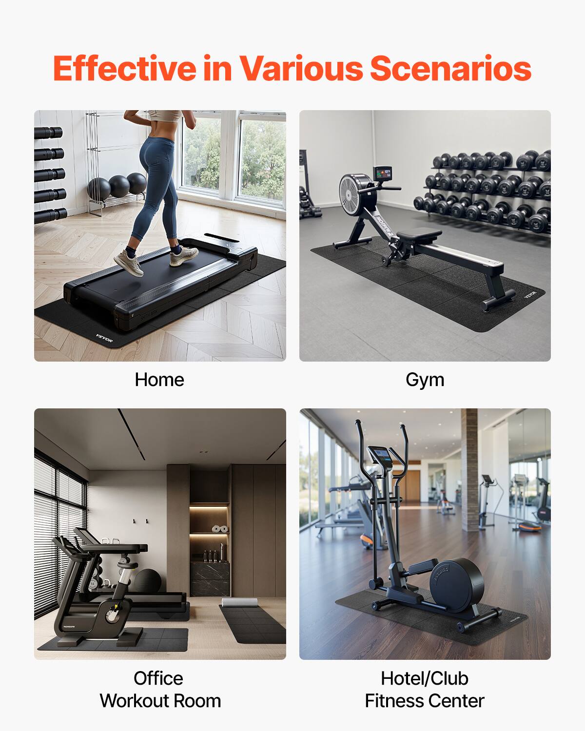Effective in Various Scenarios

- Home
- Gym
- Office Workout Room
- Hotel/Club Fitness Center
