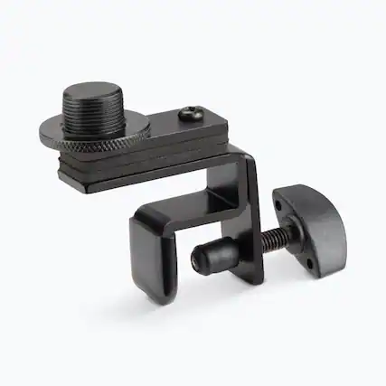 Front. On Stage Stands - On Stage DM01 Rim Mount Drum Microphone Clip - Black.