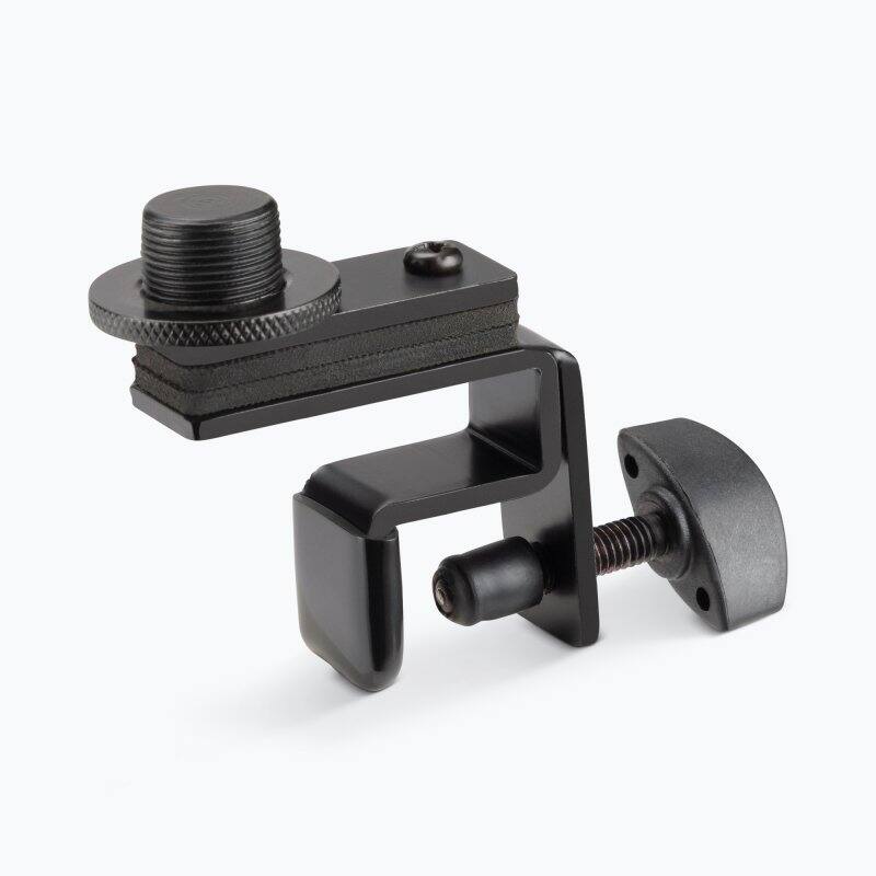 Front. On Stage Stands - On Stage DM01 Rim Mount Drum Microphone Clip - Black.
