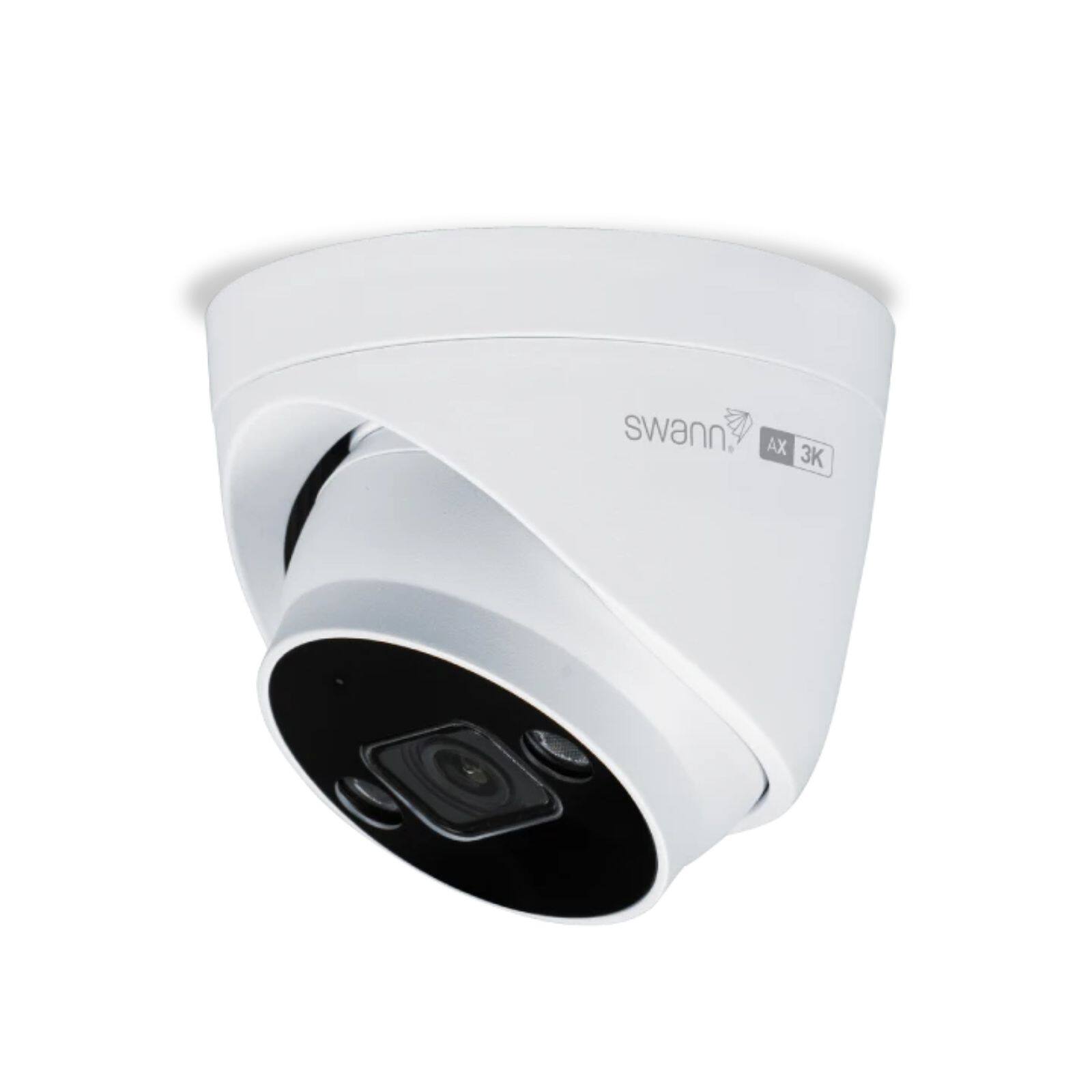 Front. Swann - AdvancedX 5MP Series / Spotlight Dome Add On IP Camera 1 Pack - White.