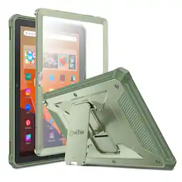 Kitcheniva - Shockproof Case With Built-in Screen Protector Kickstand For Amazon Fire HD 10 (13th Gen 2023) - Sage Green