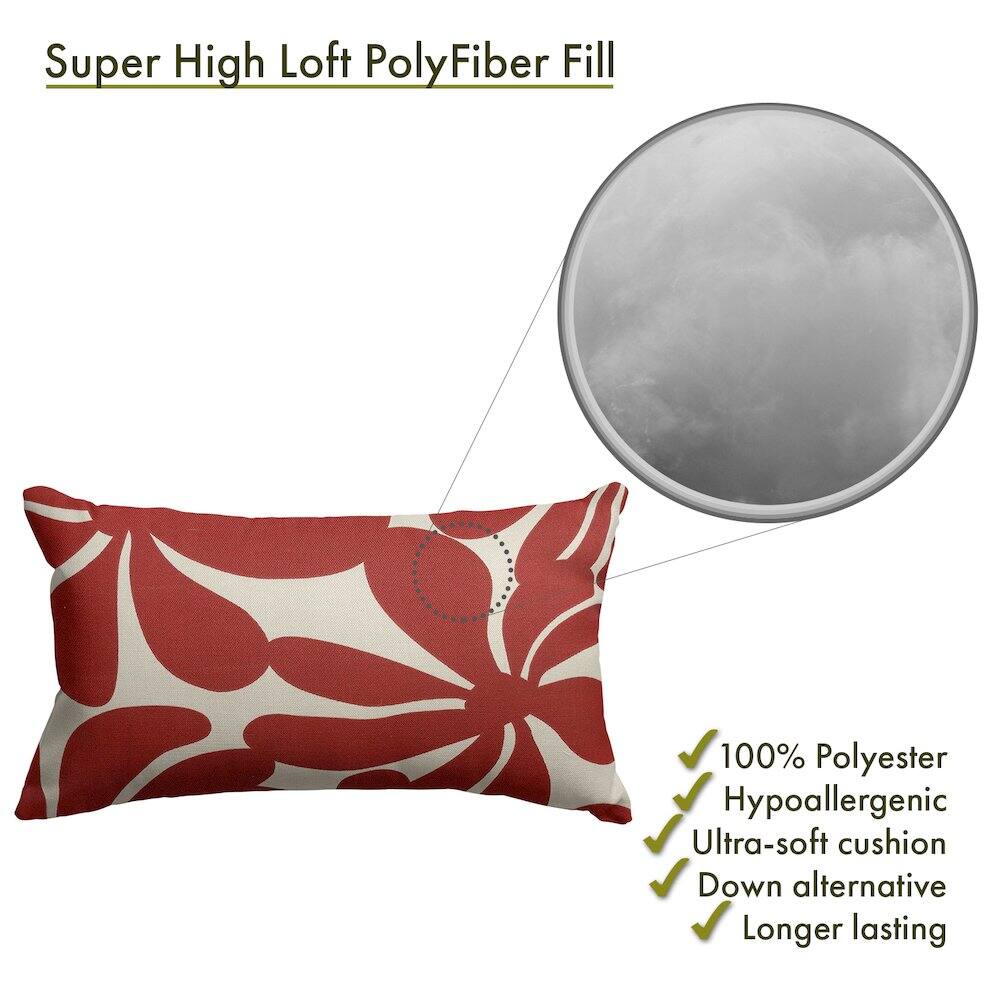 Super High Loft PolyFiber Fill

- 100% Polyester
- Hypoallergenic
- Ultra-soft cushion
- Down alternative
- Longer lasting