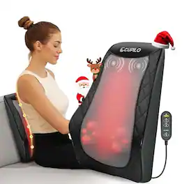 DORLUKFU - Back and Neck Massager, FSA Eligible HSA Store Massager for Pain Relief Deep Tissue, Heated Massage with Vibration,