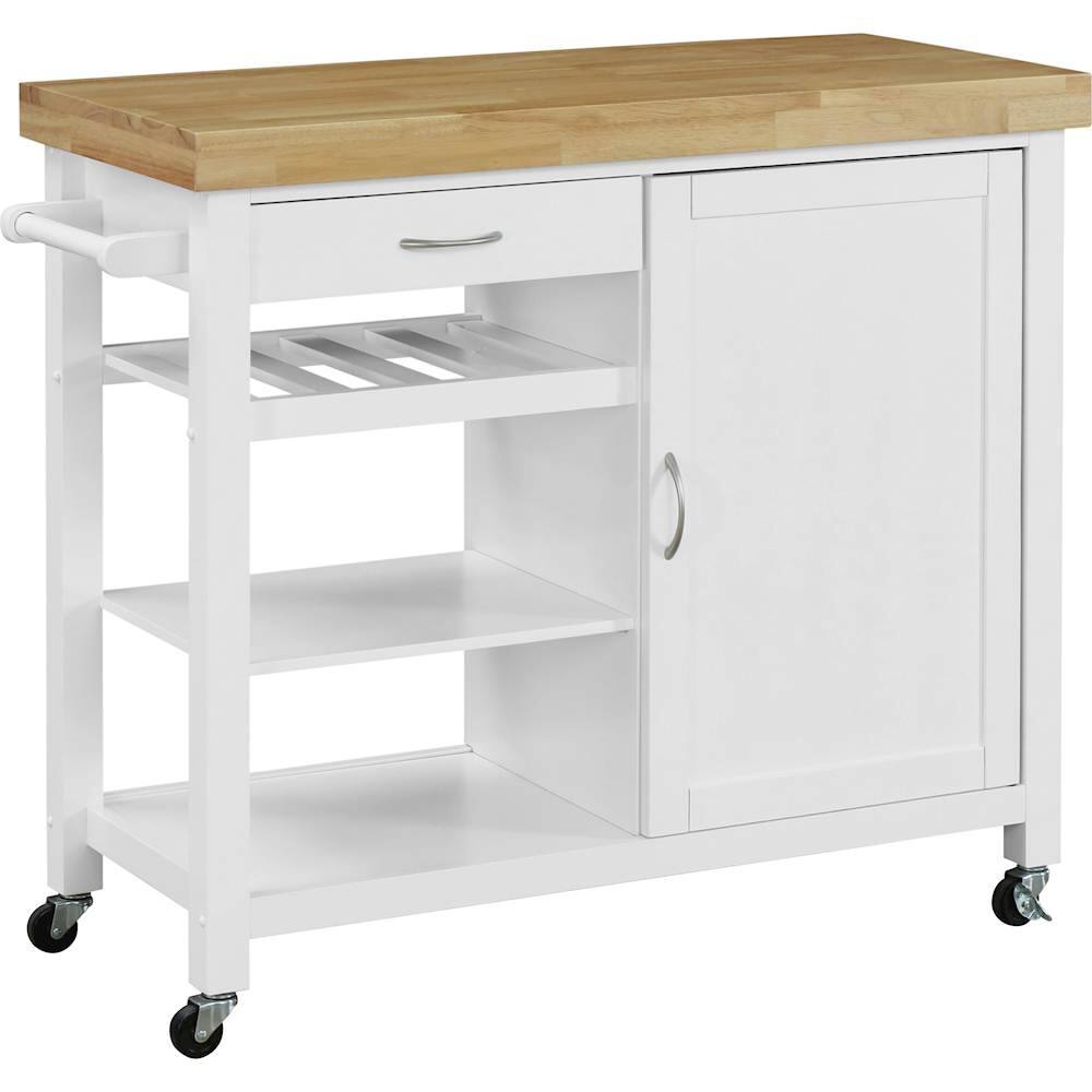 Click Decor - Denver Kitchen Cart - White