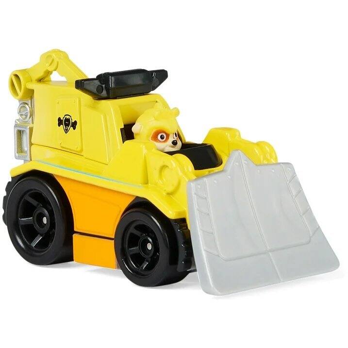 Angle. Paw Patrol - Paw Patrol True Metal Aqua Pups Rubble 1:55 Die-Cast Rescue Truck with Working Wheels for Ages 3+ - Yellow.