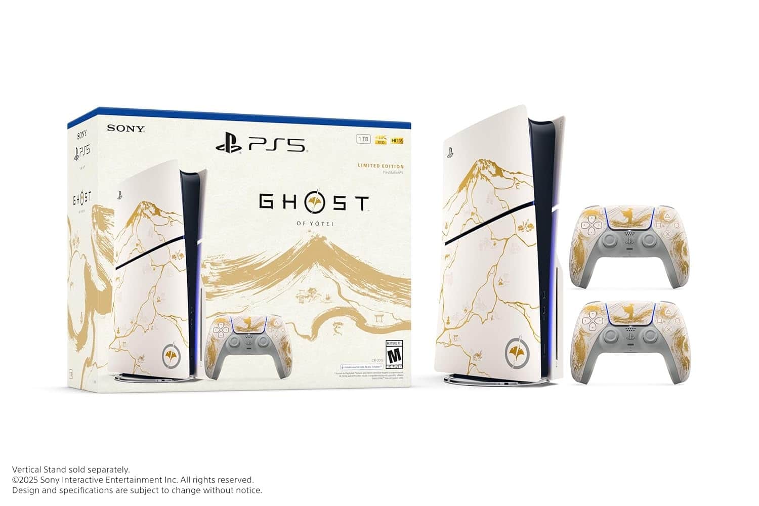 PS5 Ghost of Yotei Gold Limited Edition Bundle Console & DualSense New - PlayStation 5