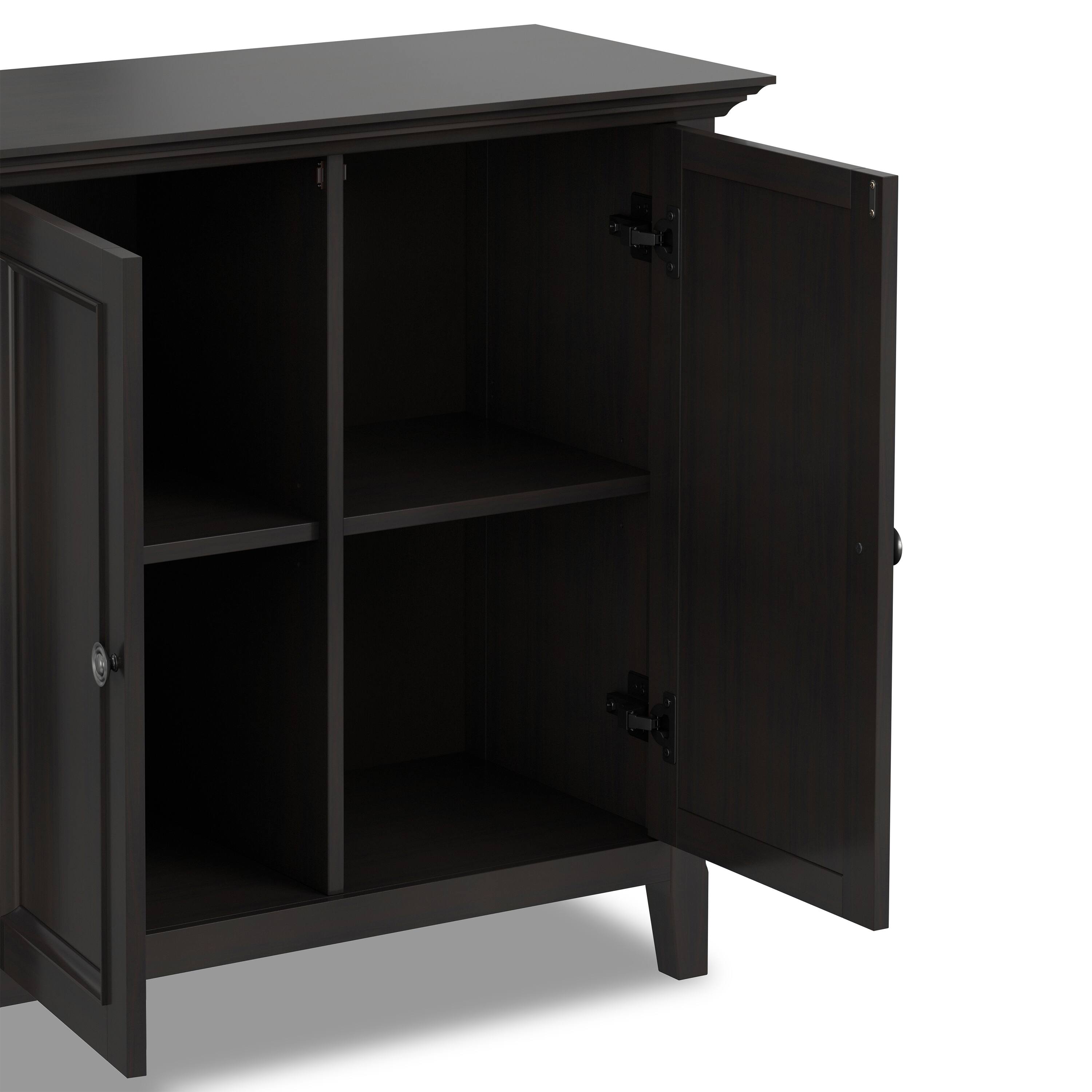 Alt View 6. Simpli Home - Simpli Home Amherst 37W Medium Storage Cabinet with 2 Doors - Hickory Brown.