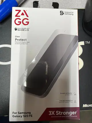 ZAGG InvisibleShield Samsung Galaxy S23 FE 3X Stronger Premium Impact & Scratch Protection Micro-Aluminosilicate Glass Screen Protector