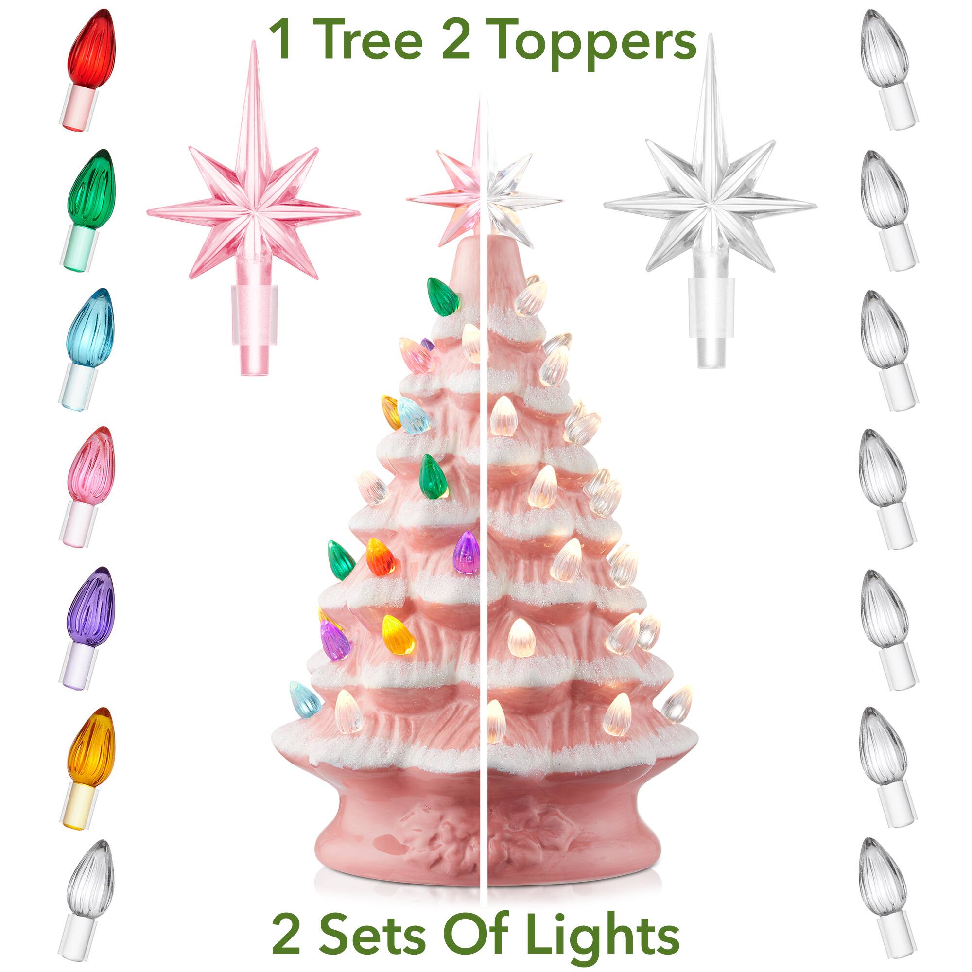 1 Tree 2 Toppers  
2 Sets Of Lights