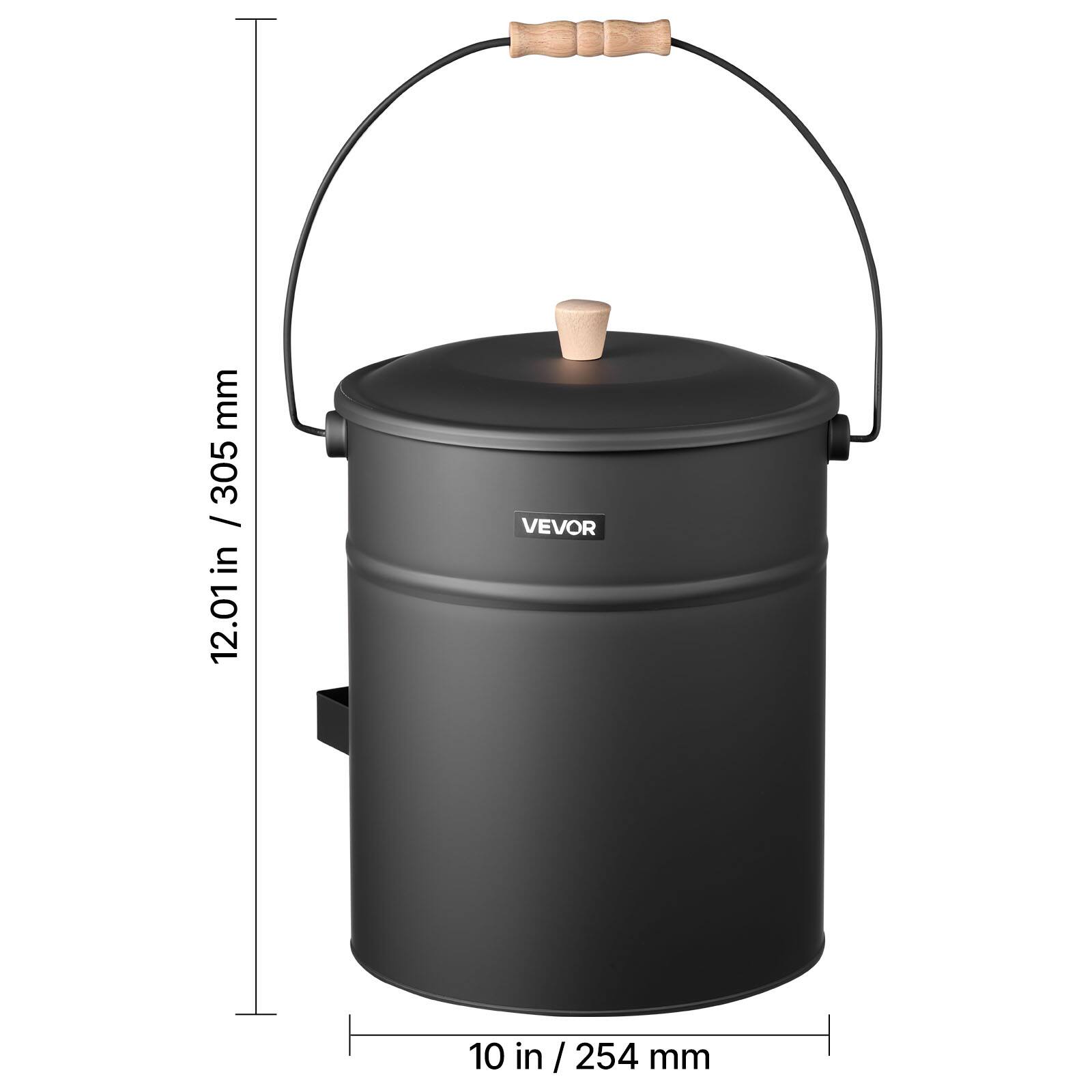 Sure, here is the corrected and grouped text from the image:

- Height: 12.01 in / 305 mm
- Diameter: 10 in / 254 mm