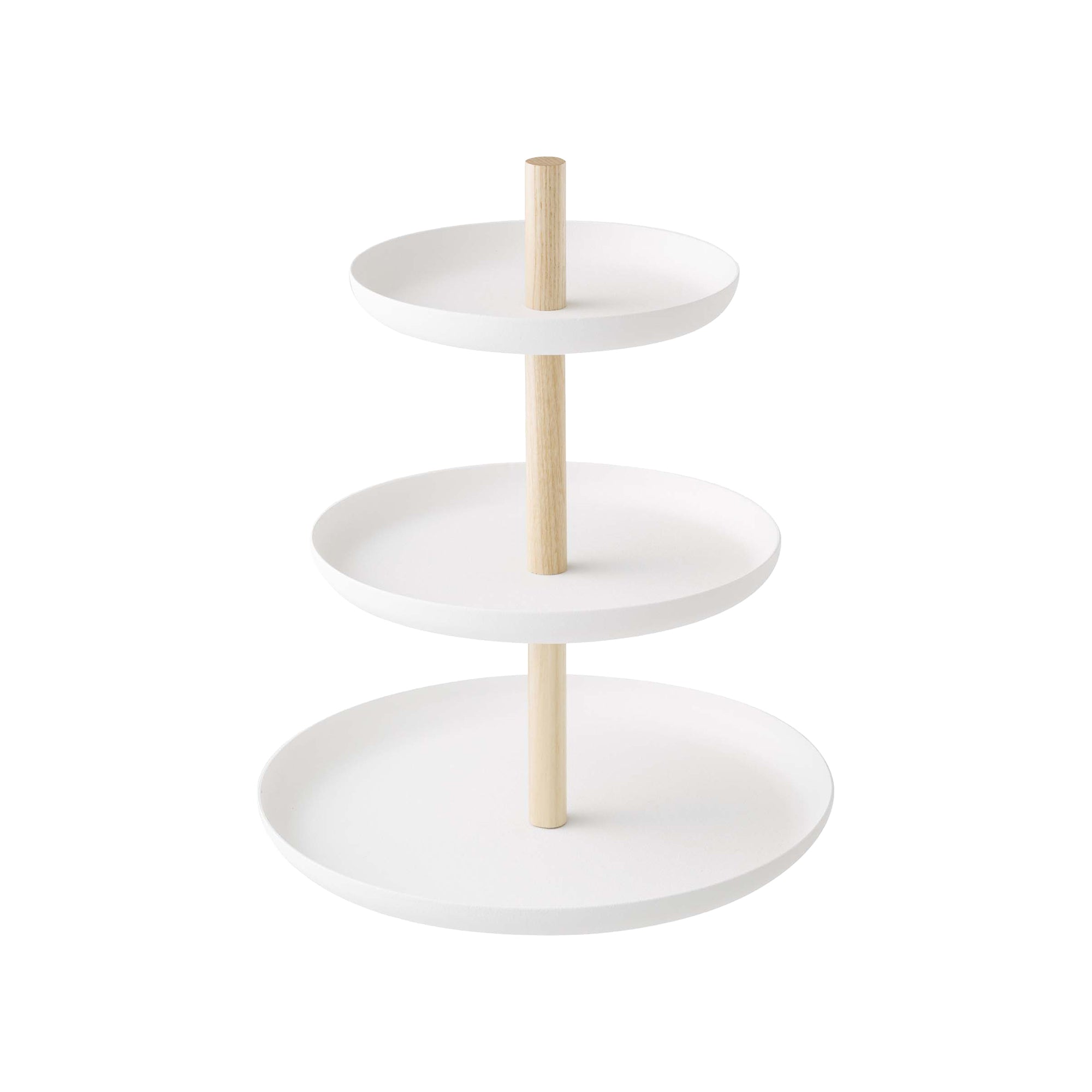 Alt View 4. Yamazaki Home - Serving Stand - Steel + Wood - White.