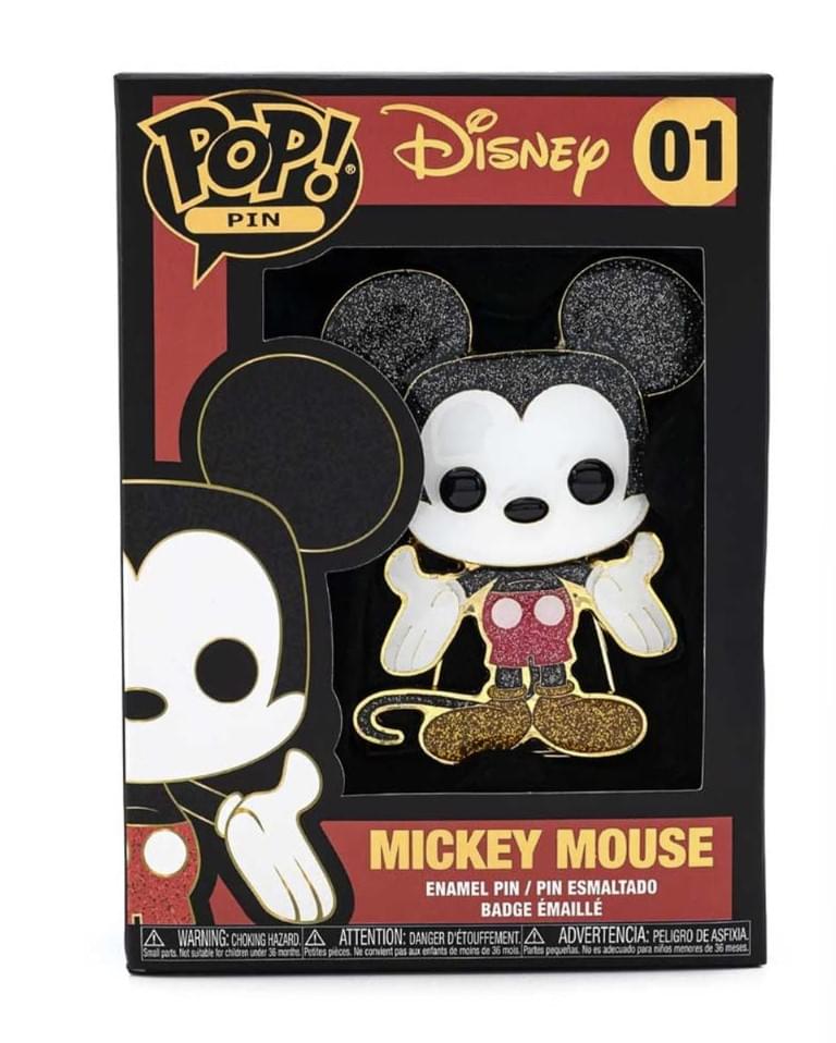 POP! Disney 01 PIN  
MICKEY MOUSE  
ENAMEL PIN / PIN ESMALTADO / BADGE EMAILLE  

WARNING: CHOKING HAZARD - Small parts. Not for children under 3 years.  
ATTENTION: DANGER D'ÉTOUFFEMENT - Petits objets. Ne convient pas aux enfants de moins de 36 mois.  
ADVERTENCIA: PELIGRO DE ASFIXIA - Piezas pequeñas. No es adecuado para niños menores de 36 meses.