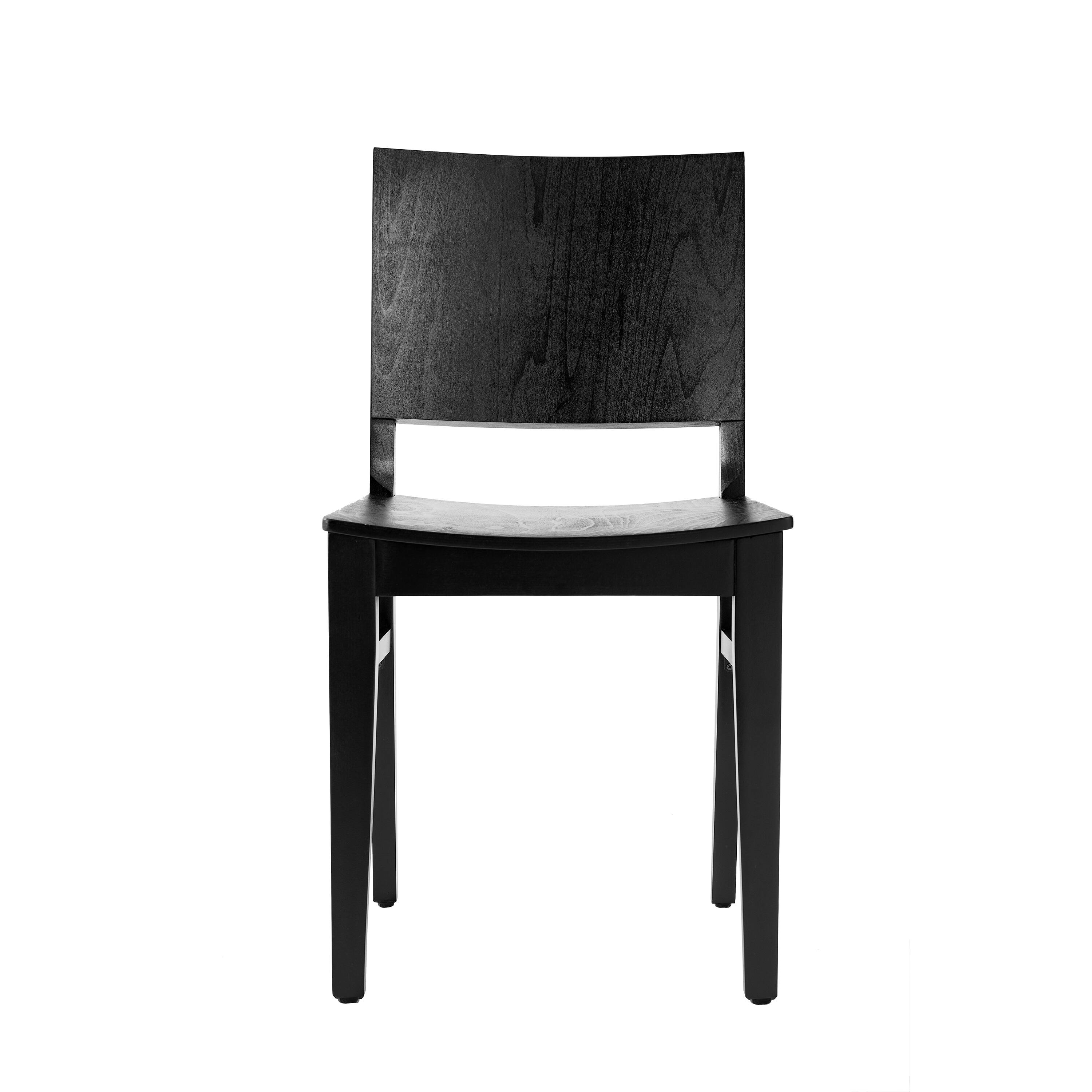 Alt View 8. Emma + Oliver - Spencer Dining Chair with Curved Backrest and Solid Wood Construction - Black.