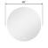 Angle. LOVMOR - 40 x 40 Inches Round Tempered Glass LED Bathroom Mirror with Anti-Fog & 3-Color Dimmable Lighting - Silver.