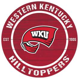 Jardine - Western Kentucky Hilltoppers 20'' x 20'' Indoor/Outdoor Circle Sign - Red