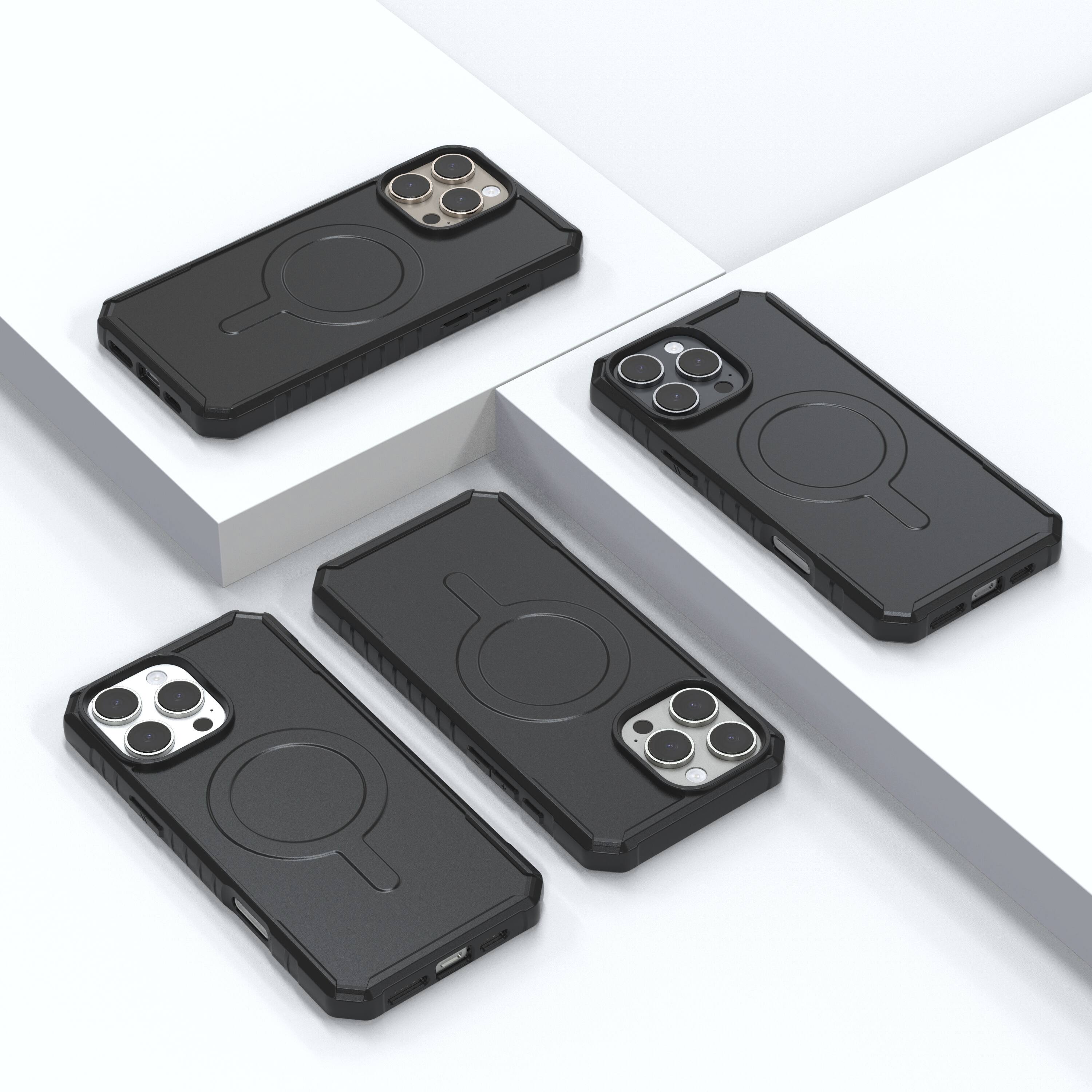 Alt View 14. Insignia™ - Protective Case with Built-In MagSafe Ring for iPhone 16 Pro - Black.