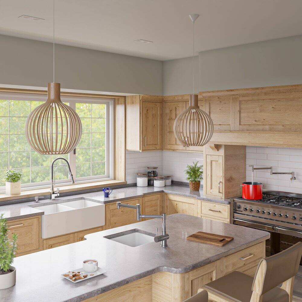 Alt View 1. Alfi - ALFI brand White Smooth Apron 33 x 18 Double Bowl Fireclay Farm Sink - White.