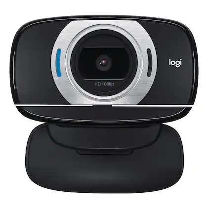 Front. Logitech - C615 1080 Webcam with HD Light Correction - Black.
