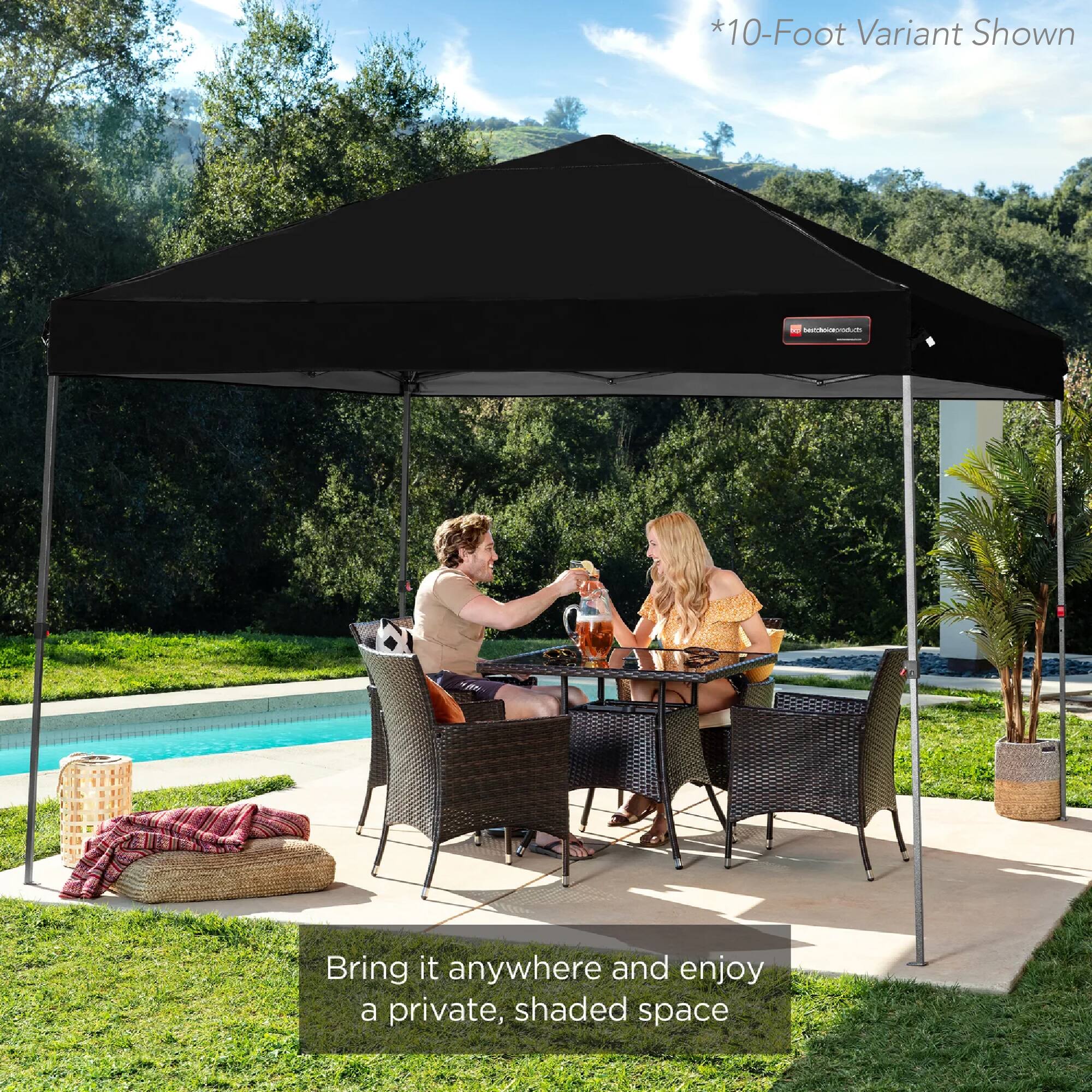 *10-Foot Variant Shown

Bring it anywhere and enjoy a private, shaded space