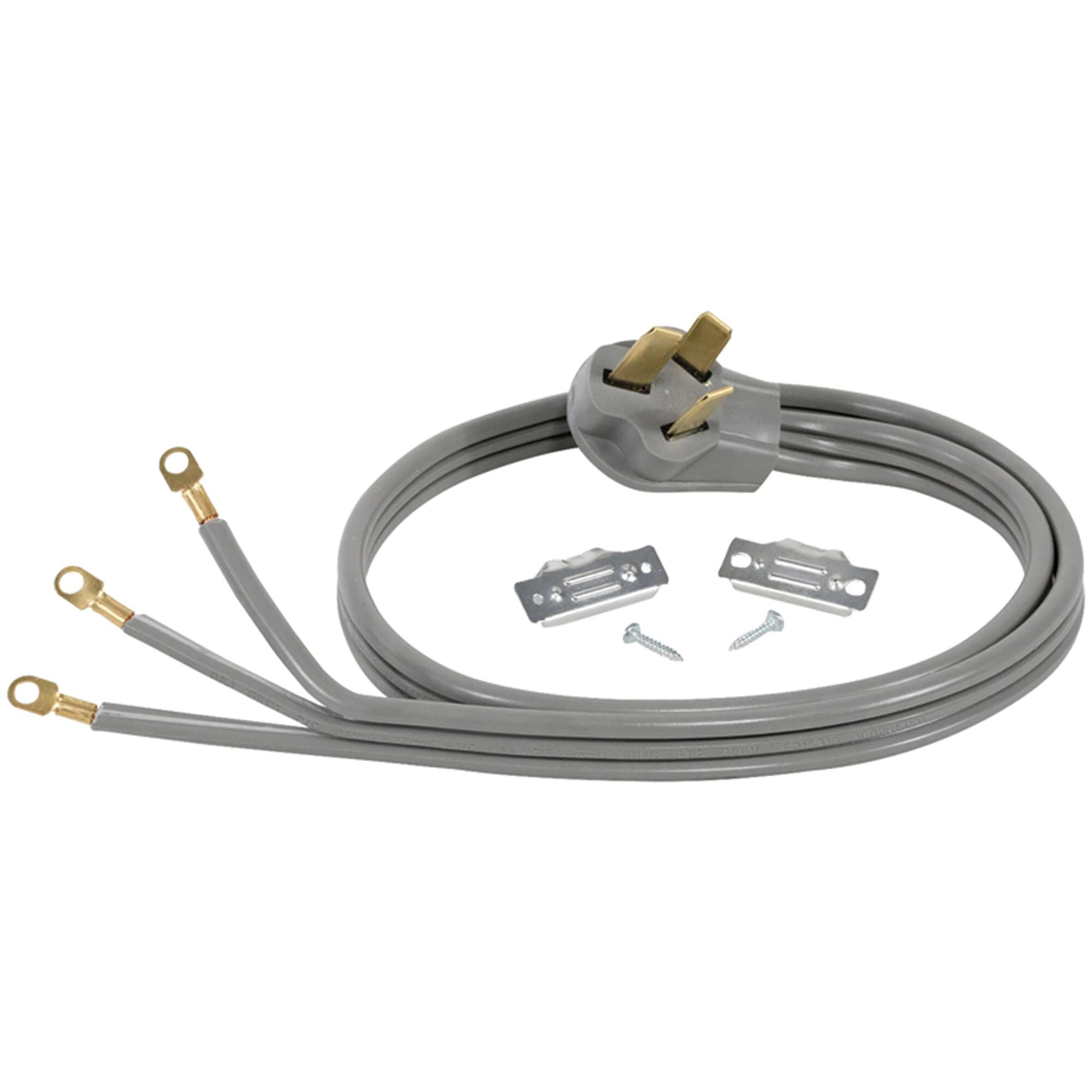 Angle. Certified Appliance Accessories - 3-Wire Eyelet 50 Amp Range Cord 6 ft.