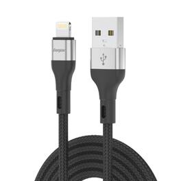 Energizer - Extra Long Braided USB Cable, Lightning to USB, 10 Ft Durable Cord, Aluminum Alloy Shell - Black