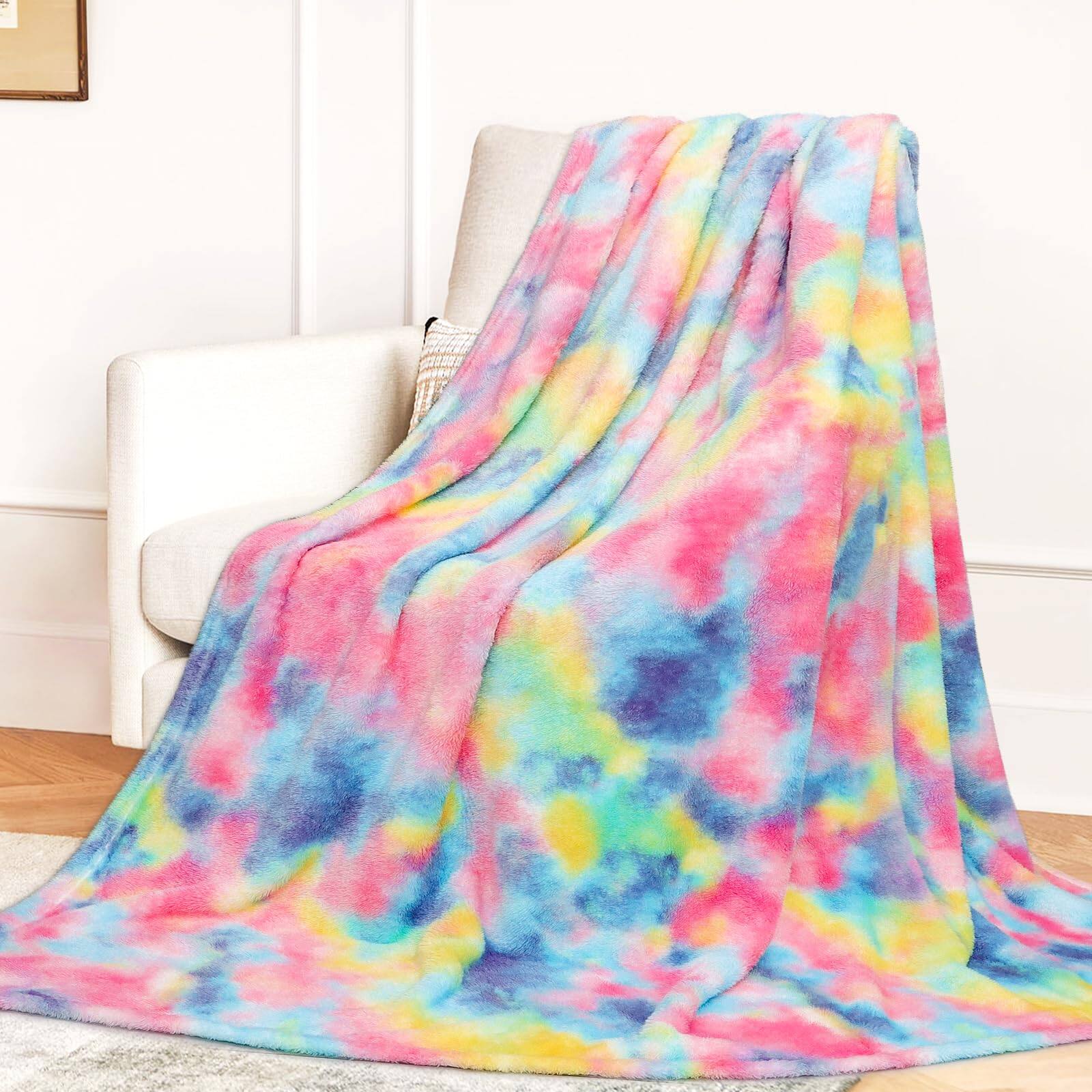 Pink Rainbow Throw(50"x70"/ 130x150cm)