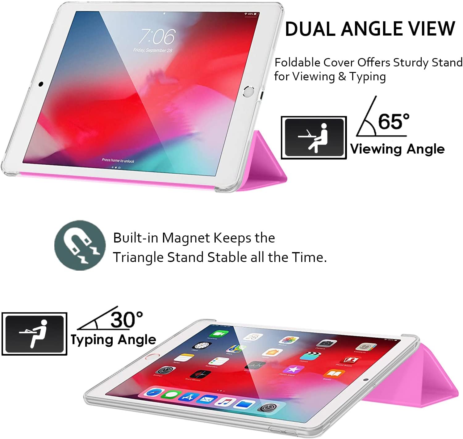 DuraSafe Cases iPad Pro 12.9 inch 4th Gen 2020 Trifold PC Smart Case ...