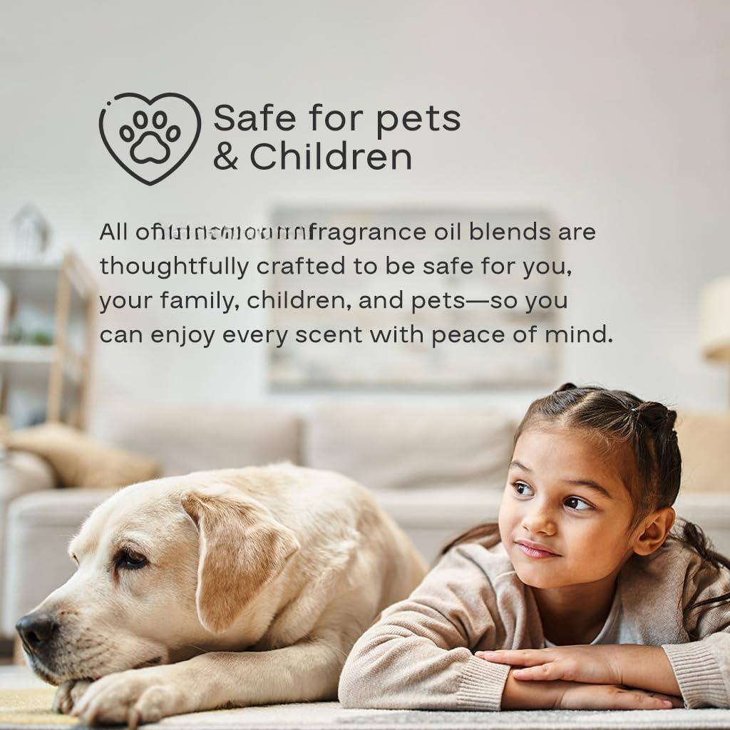 Safe for pets & Children

All of our fragrance oil blends are thoughtfully crafted to be safe for you, your family, children, and pets—so you can enjoy every scent with peace of mind.