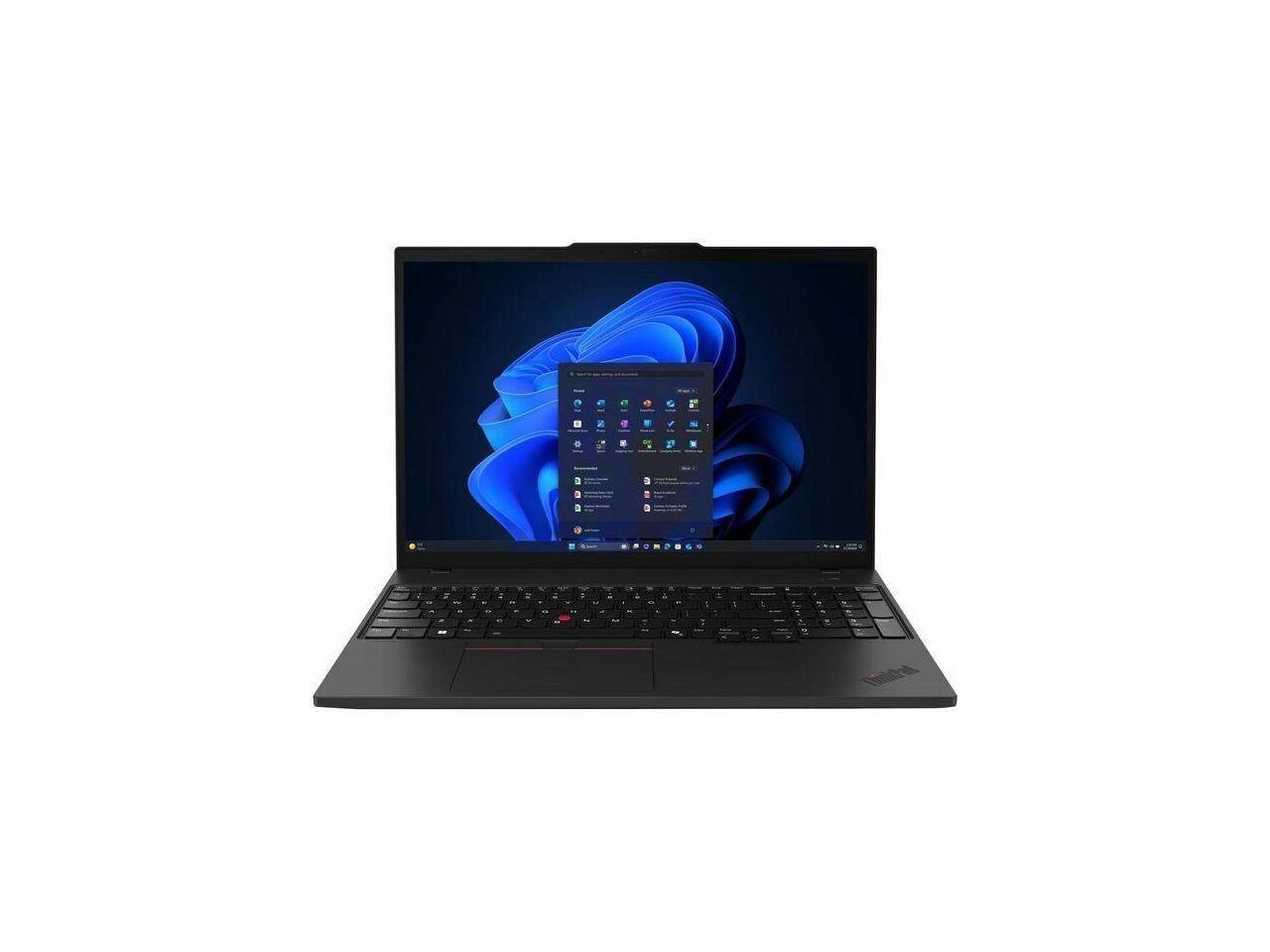 Angle. Lenovo - Lenovo ThinkPad T16 Gen 4 21QE001UUS 16" Touch - Intel Core Ultra 5 - 16 GB - 512 GB SSD - Windows 11 Pro - Black.