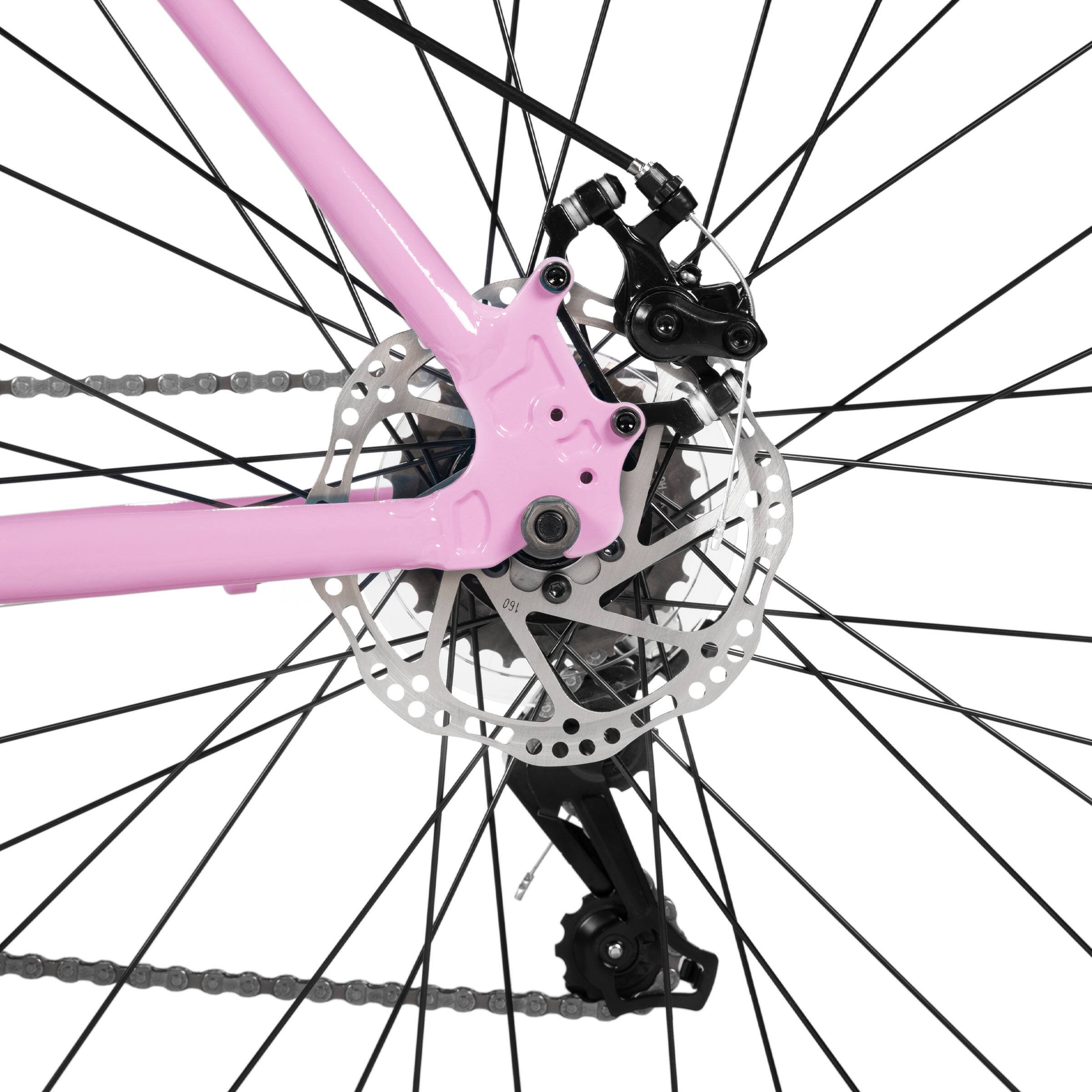 Alt View 7. HILAND - HILAND Velo 700C Hybrid Bike - City Bicycle for Men Women - Pink - L Size - Pink.