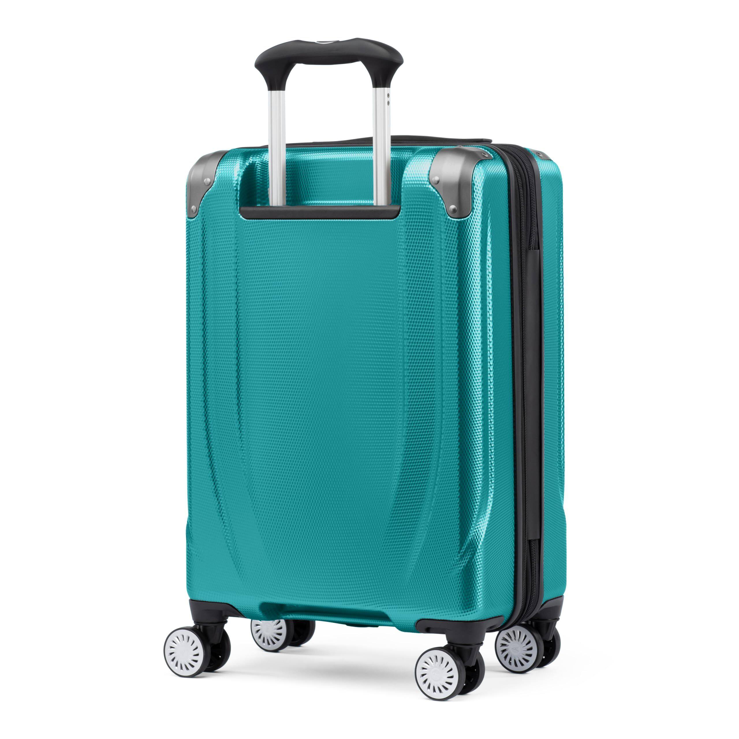 Angle. Travelpro - Travelpro Pathways 3 Hardside Expandable Luggage, 8 Spinner Wheels - Kayak Teal.