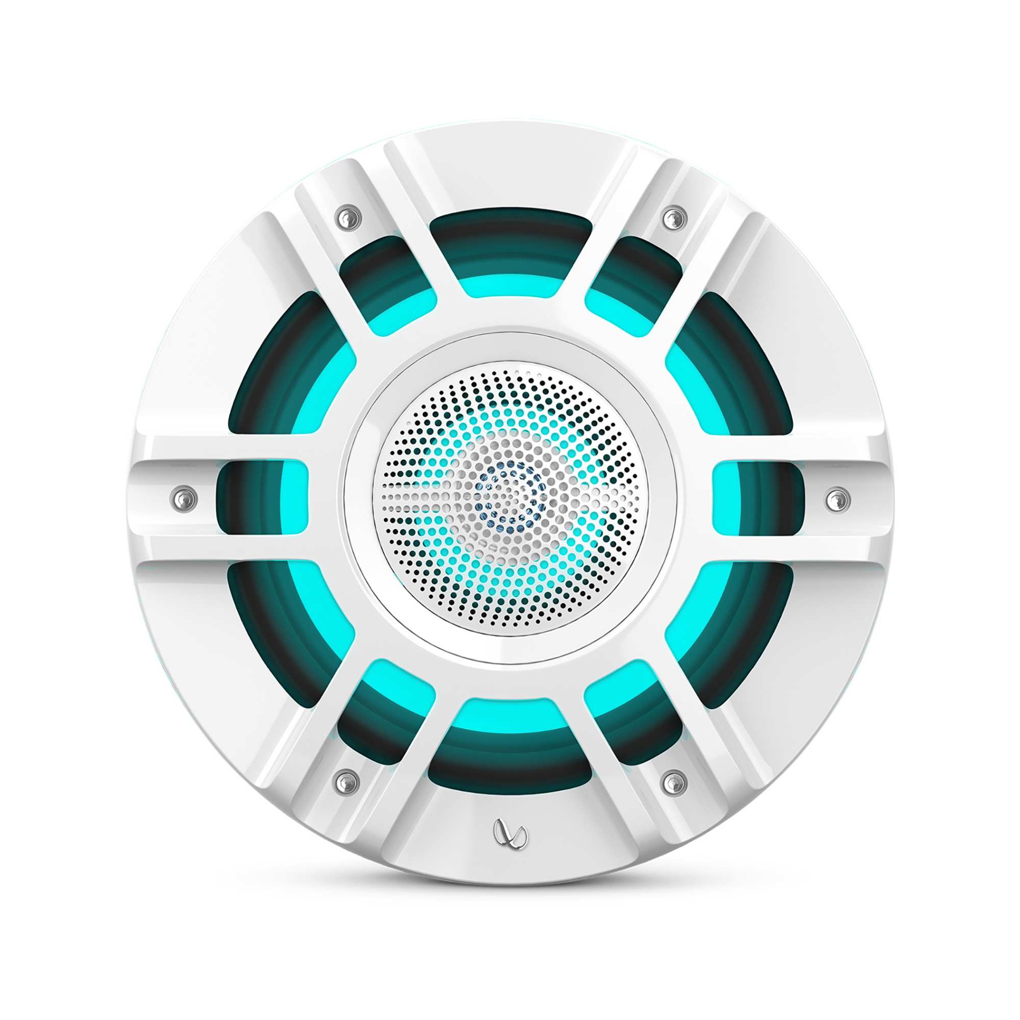 Alt View 3. Infinity - Infinity Kappa8130M White 8" Premium 3 Way RGB LED Convertible Speakers - White.