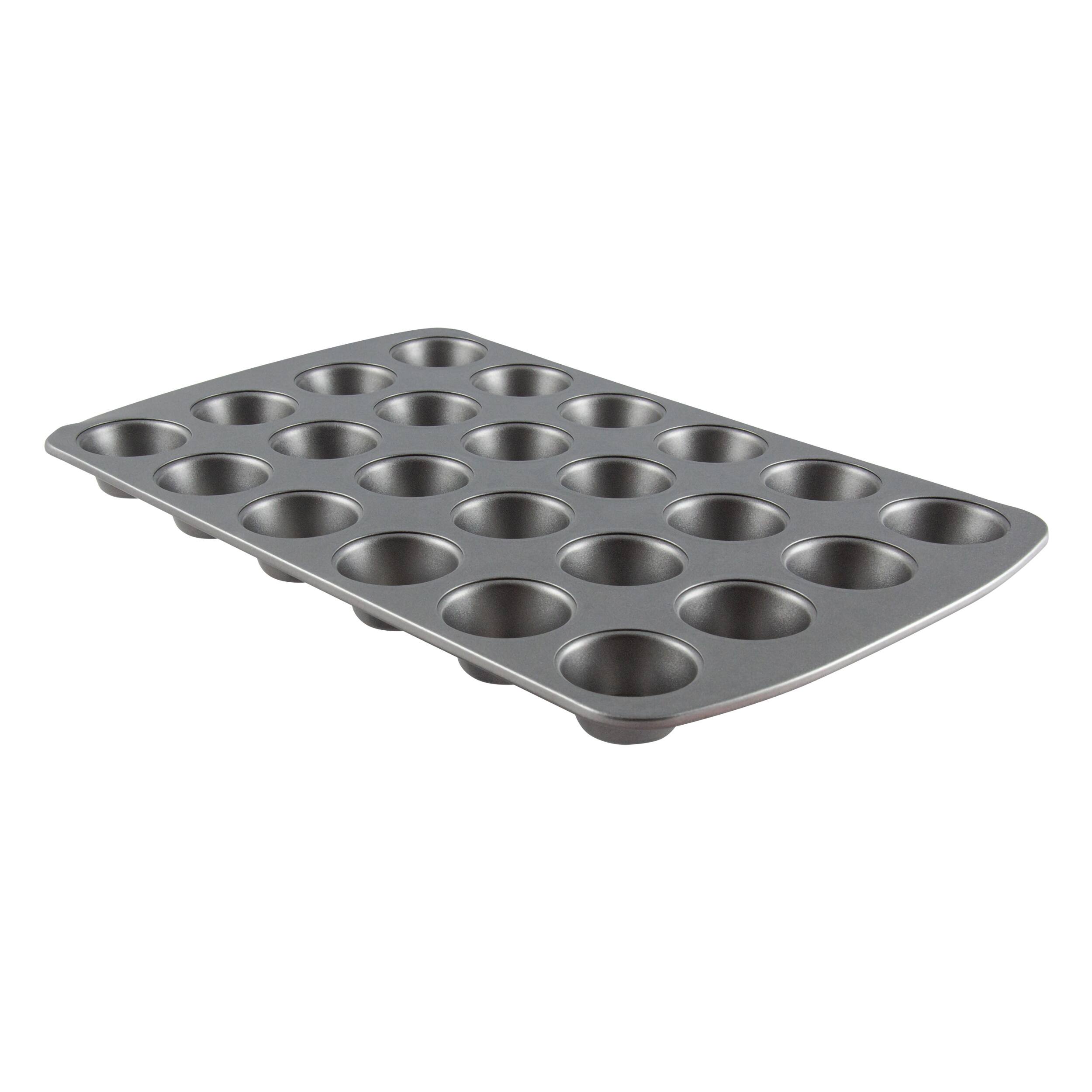 Alt View 2. Range Kleen - Range Kleen B28MM Nonstick Mini Muffin and Cupcake Pan,  24 Cup - Alluring grey color.