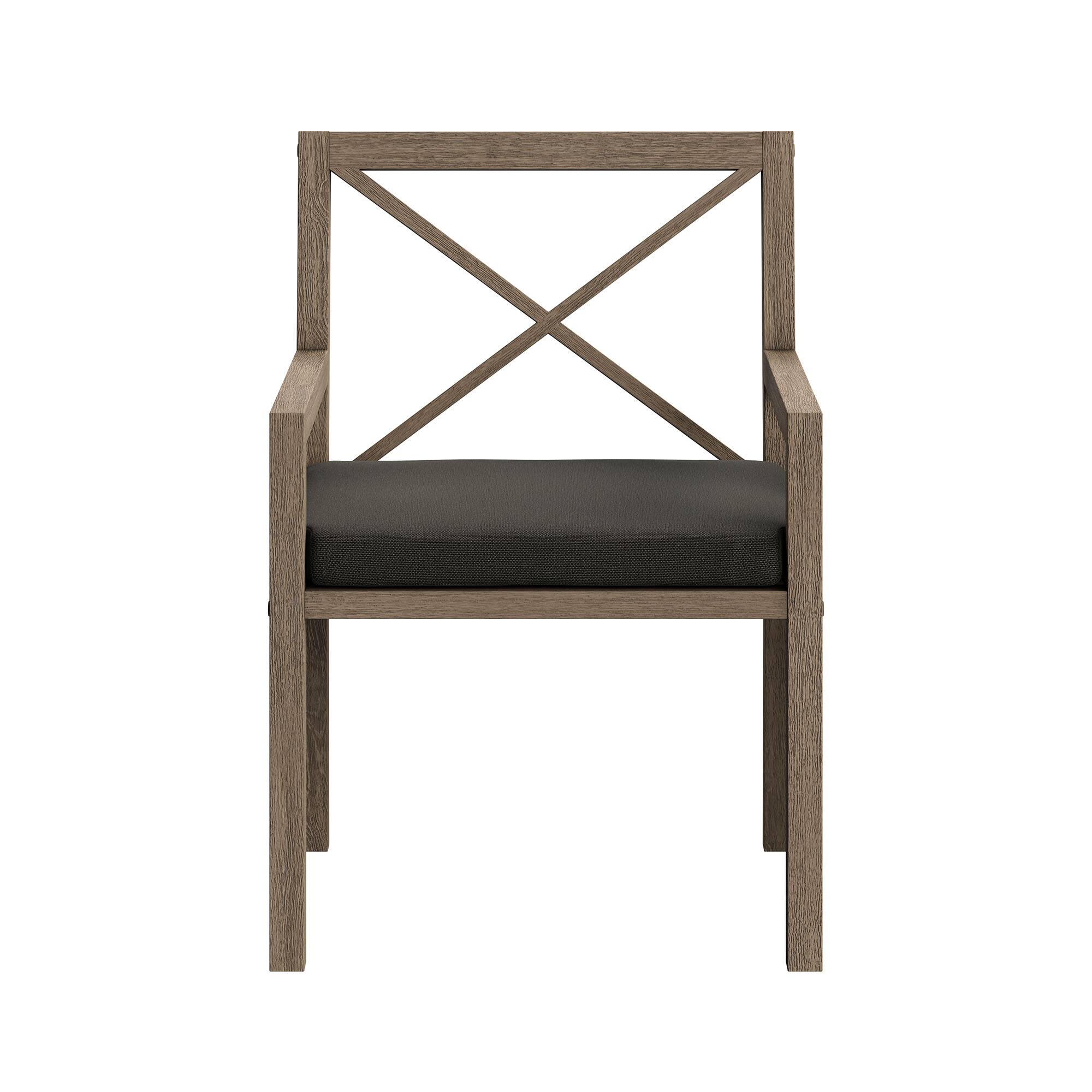 Alt View 4. Modway - Northlake Outdoor Teak Dining Armchair by Modway - Weathered Gray Flint.