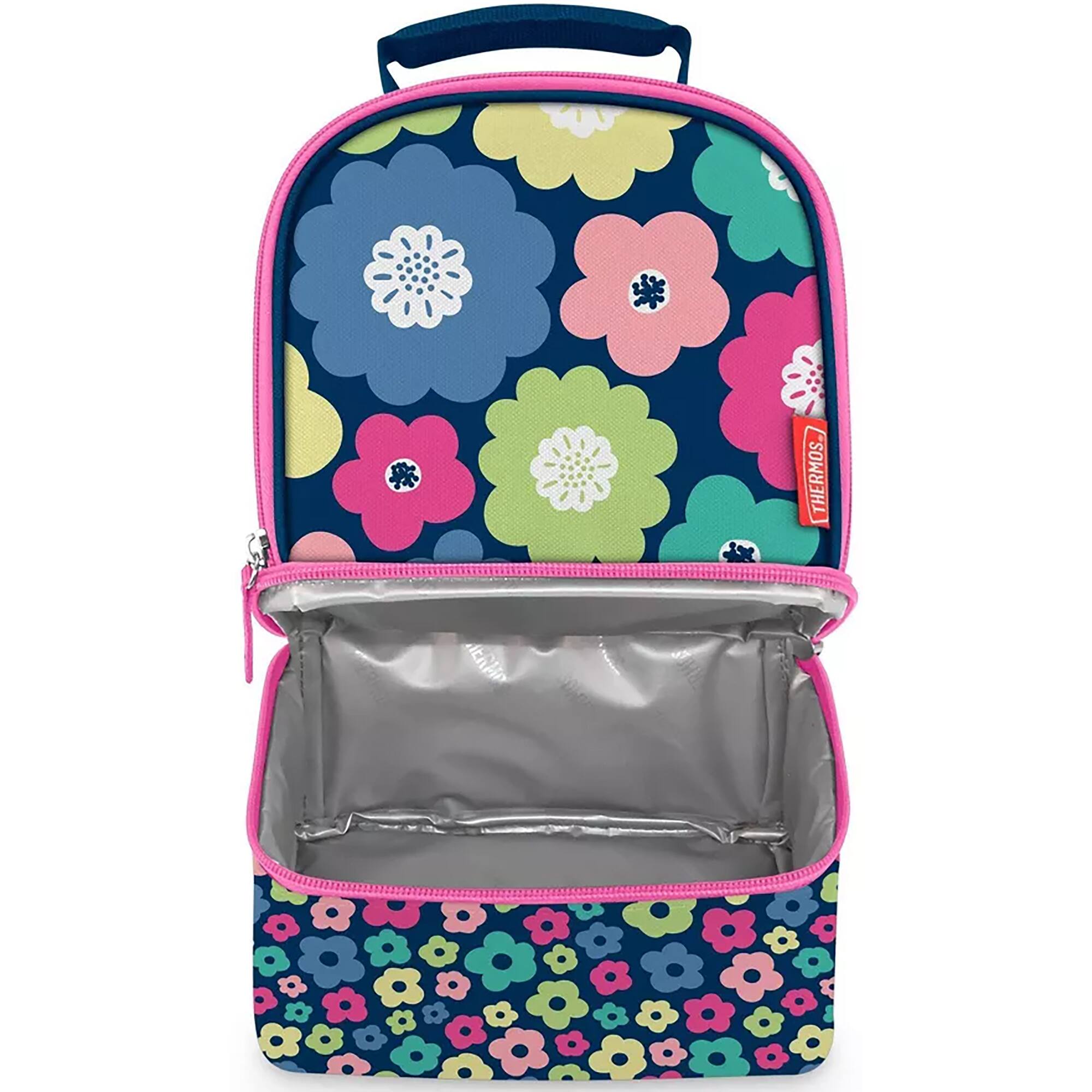 Alt View 2. Thermos - Thermos Kid's Dual Compartment Soft Lunch Box - Mod Flowers - Mod Flowers.