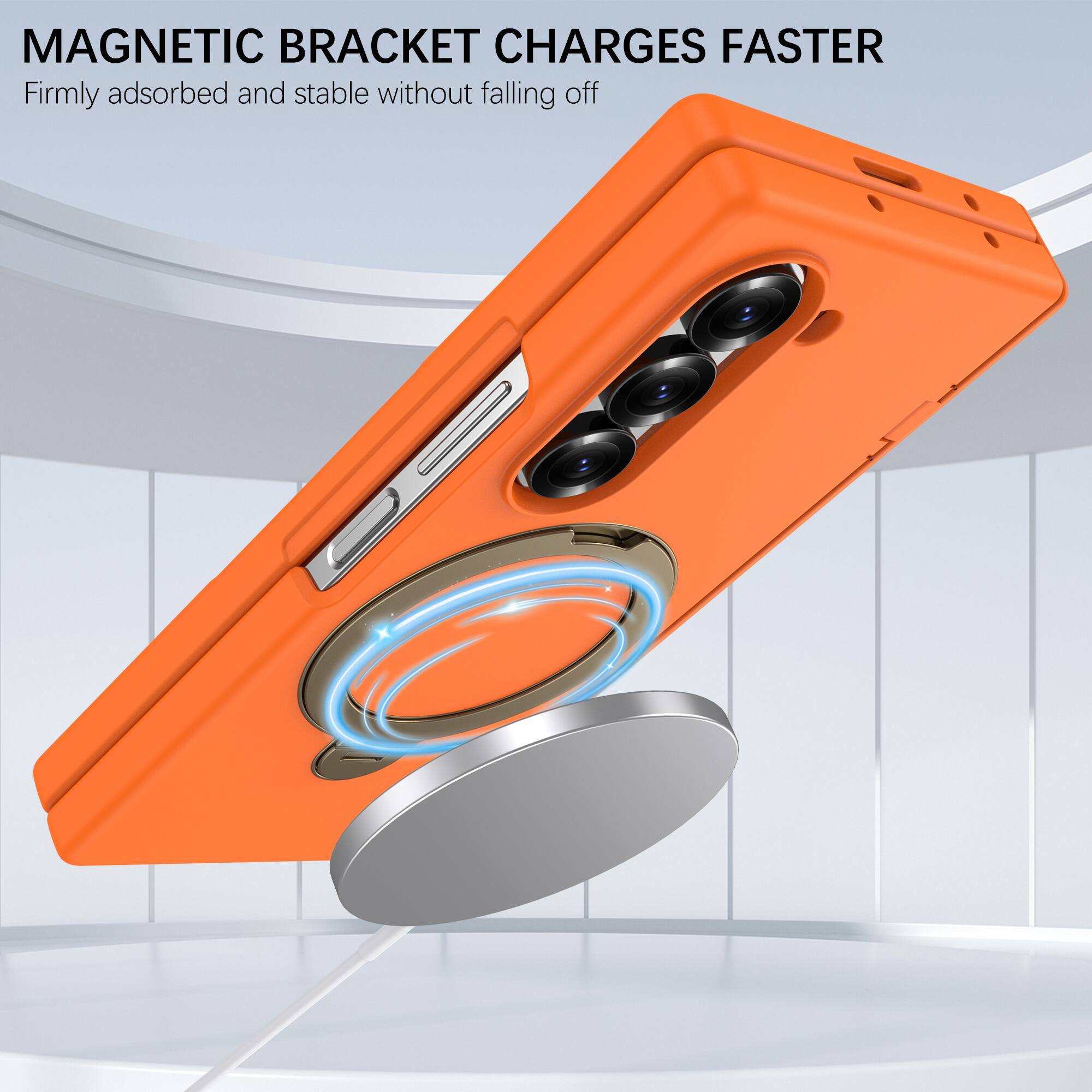 MAGNETIC BRACKET CHARGES FASTER  
Firmly adsorbed and stable without falling off