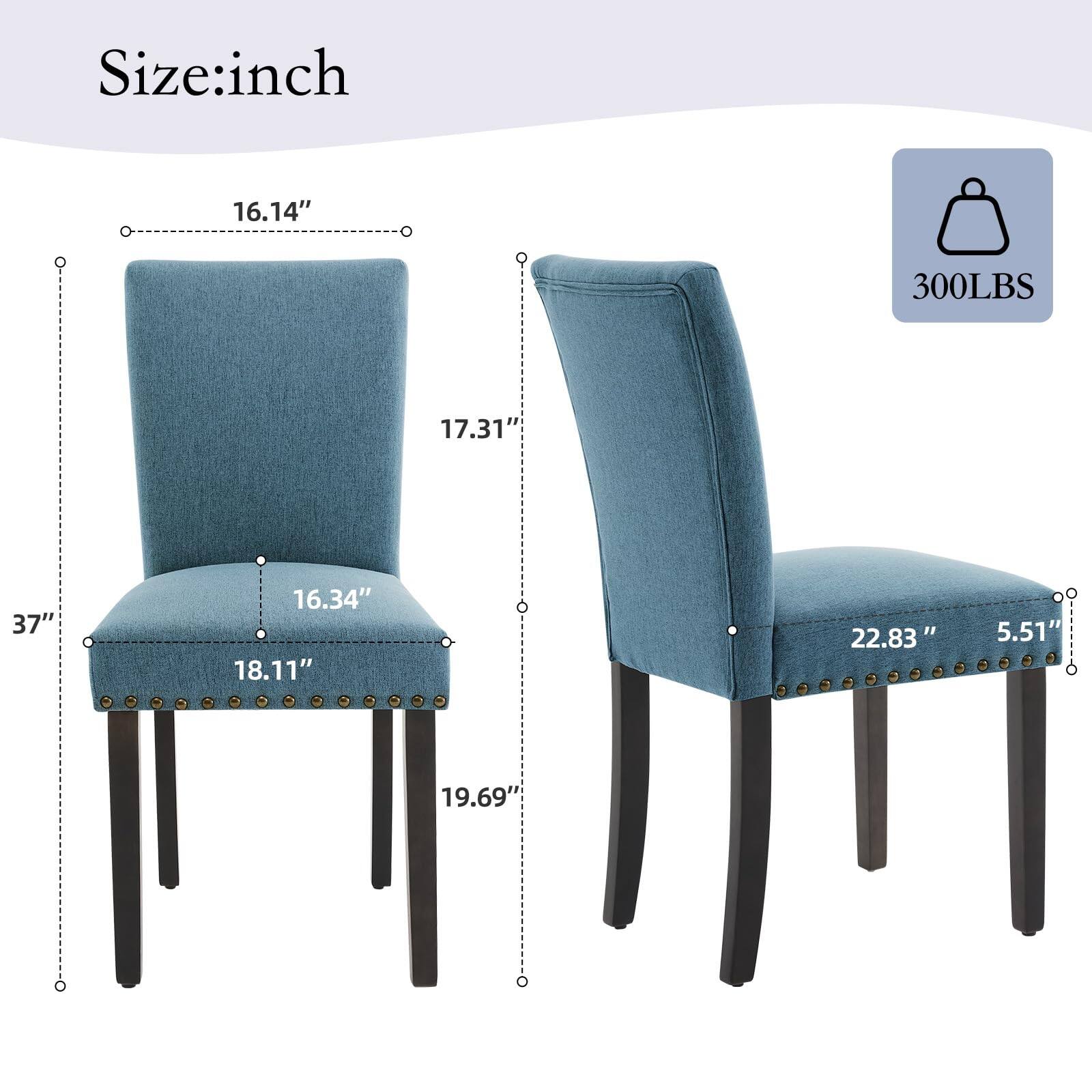 Size: inch

- Height: 37"
- Seat Height: 16.14"
- Back Height: 17.31"
- Seat Depth: 16.34"
- Seat Width: 22.83"
- Armrest Height: 18.11"
- Armrest Width: 5.51"
- Leg Height: 19.69"

300LBS