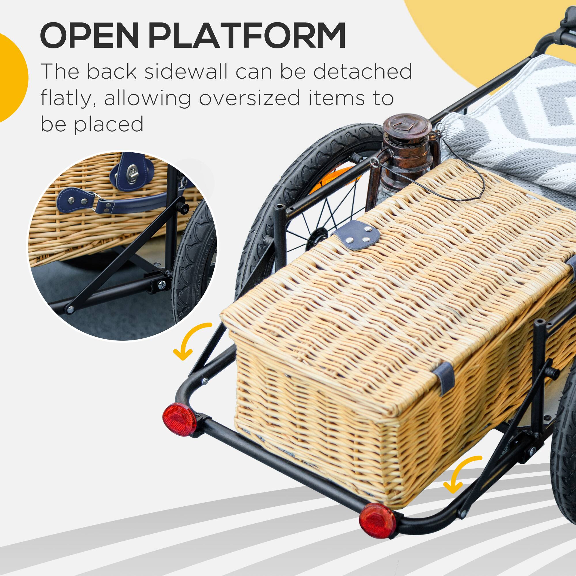 OPEN PLATFORM

The back sidewall can be detached flatly, allowing oversized items to be placed.