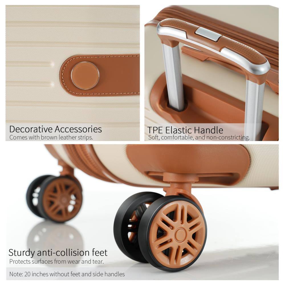Decorative Accessories  
Comes with brown leather strips.

TPE Elastic Handle  
Soft, comfortable, and non-constricting.

Sturdy anti-collision feet  
Protects surfaces from wear and tear.

Note: 20 inches without feet and side handles