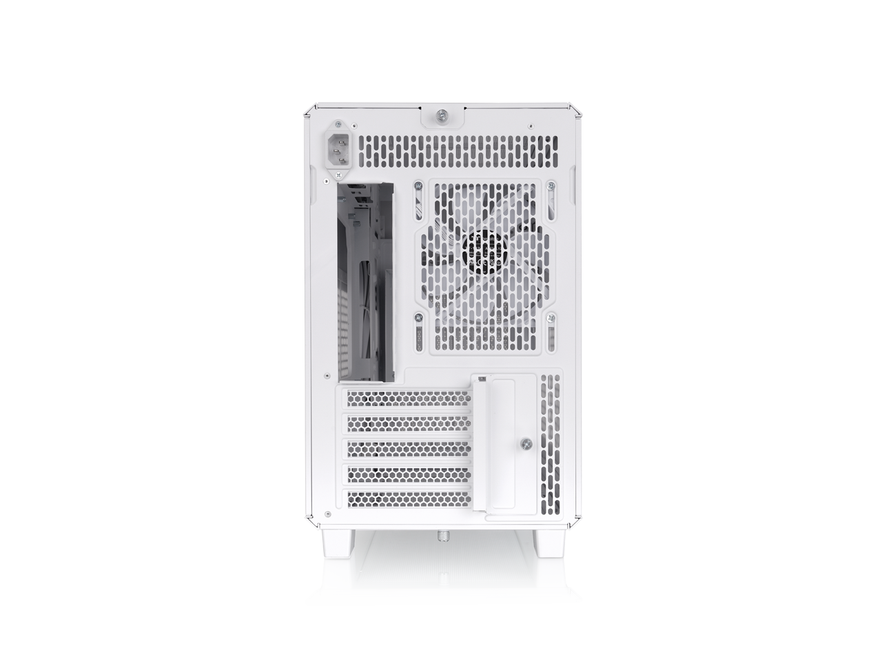 Alt View 4. Thermaltake - Thermaltake TR200; 6.0" LCD; Micro Chassis; mATX/mITX; 360mm Rad; 365mm GPU; 258mm PSU; 175mm AIO; 1x120mm Fan - Snow.