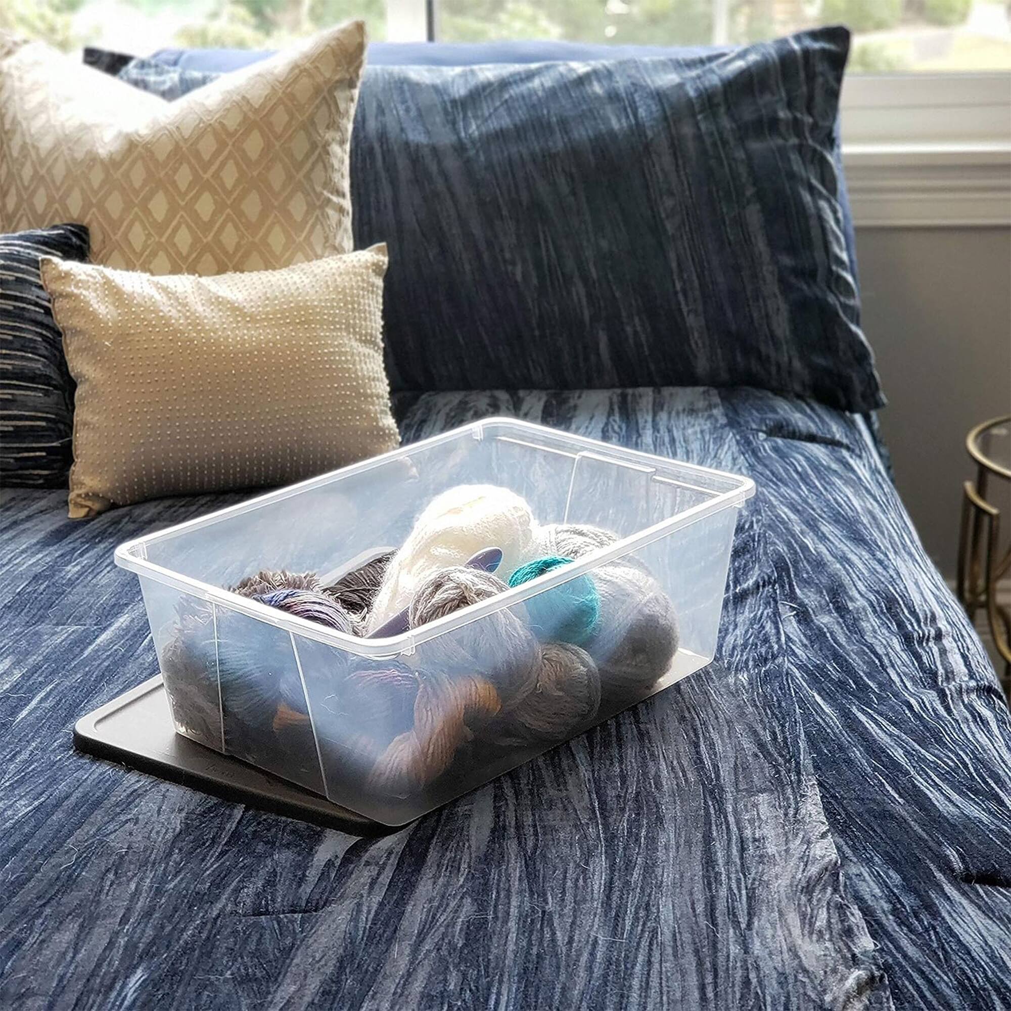 Alt View 7. Homz - Homz 12 Qt Stackable Plastic Storage Container with Snaplock Lid, Gray (8 Pack).