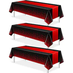 Black Red-108" x 54" (Rectangular)