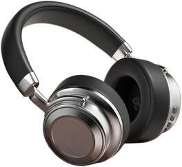 RISOKEYS - Wireless Over-Ear Bluetooth Headphones, Active Noise Cancelling, Leather Cushions, for Office, Travel, Music Lovers - Black